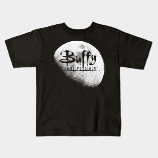 Buffy the Vampire Slayer Buffy Logo & Moon Kids T-Shirt